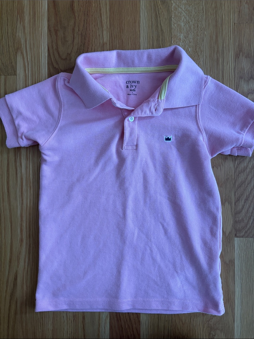 Size 4 Crown & Ivy Kids Pink Polo